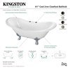 Aqua Eden Clawfoot Bathtubs, 61 L, 30.13 W, White/Oil Rubbed Bronze, Cast Iron VCT7DS6130NC5